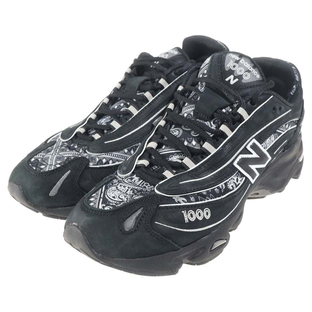 New Balance(ニューバランス) ×ATMOS アトモス別注 バンダナ ペイズリー柄 ローカットスニーカー ブラック US9/27cm M1000AP