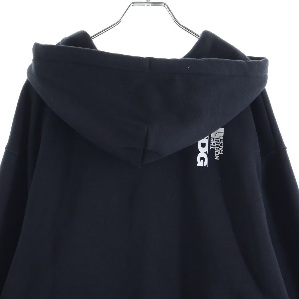 THE NORTH FACE(ザノースフェイス) ×CDG HOODIE シーディージー ロゴプリント プルオーバースウェットパーカー フーディー ブラック NT02601CD
