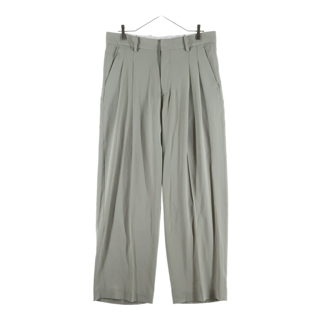 KITH(キス) 26SS Double Crepe Lambert Pleated Trouser ダブルクレープ ランバートプリーツトラウザー スラックスパンツ ベージュ 26-030-060-0010