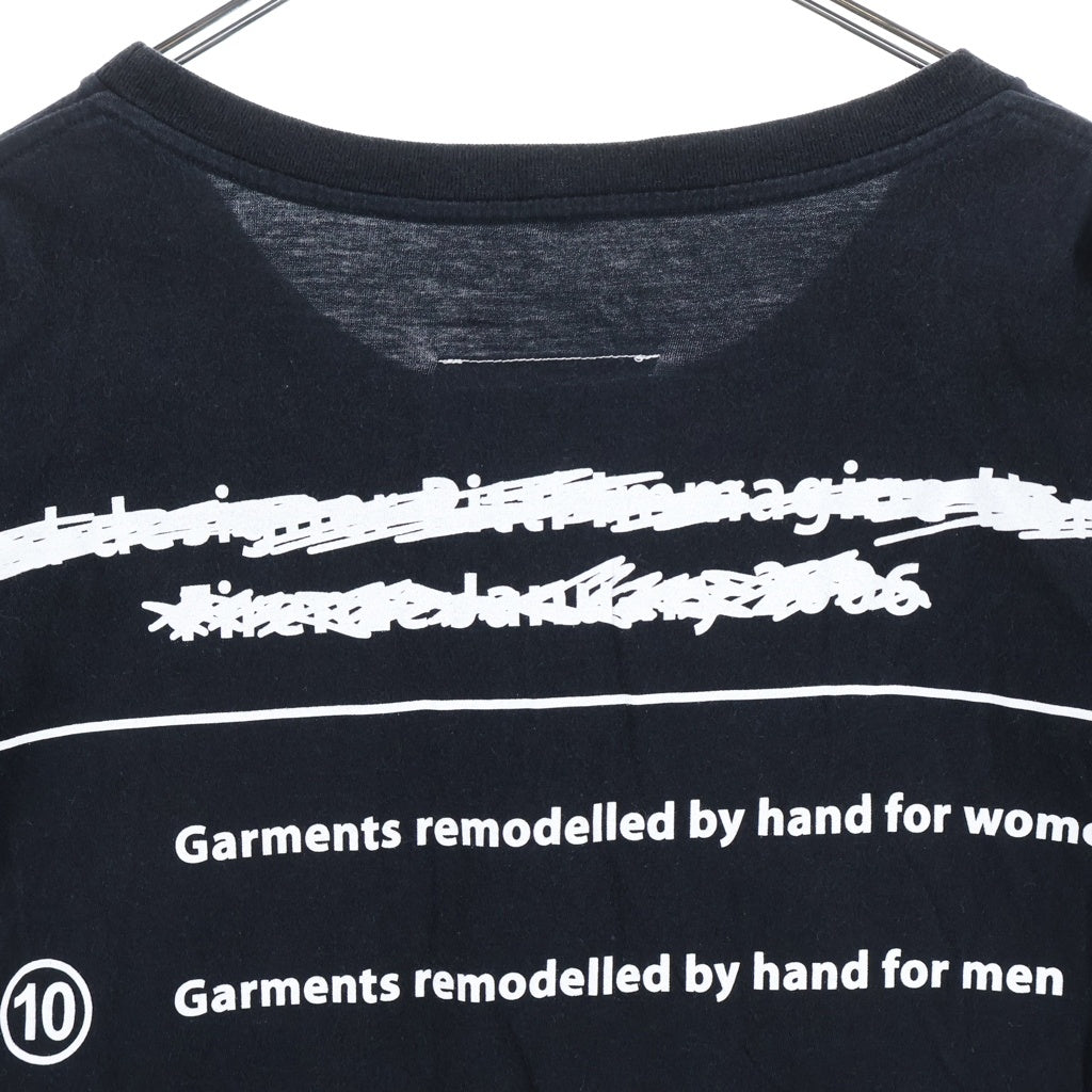 MM6 Maison Margiela(エムエムシックスメゾンマルジェラ) 18SS バックプリント クルーネック 半袖Tシャツ カットソー ブラック S32GC0483 S21058