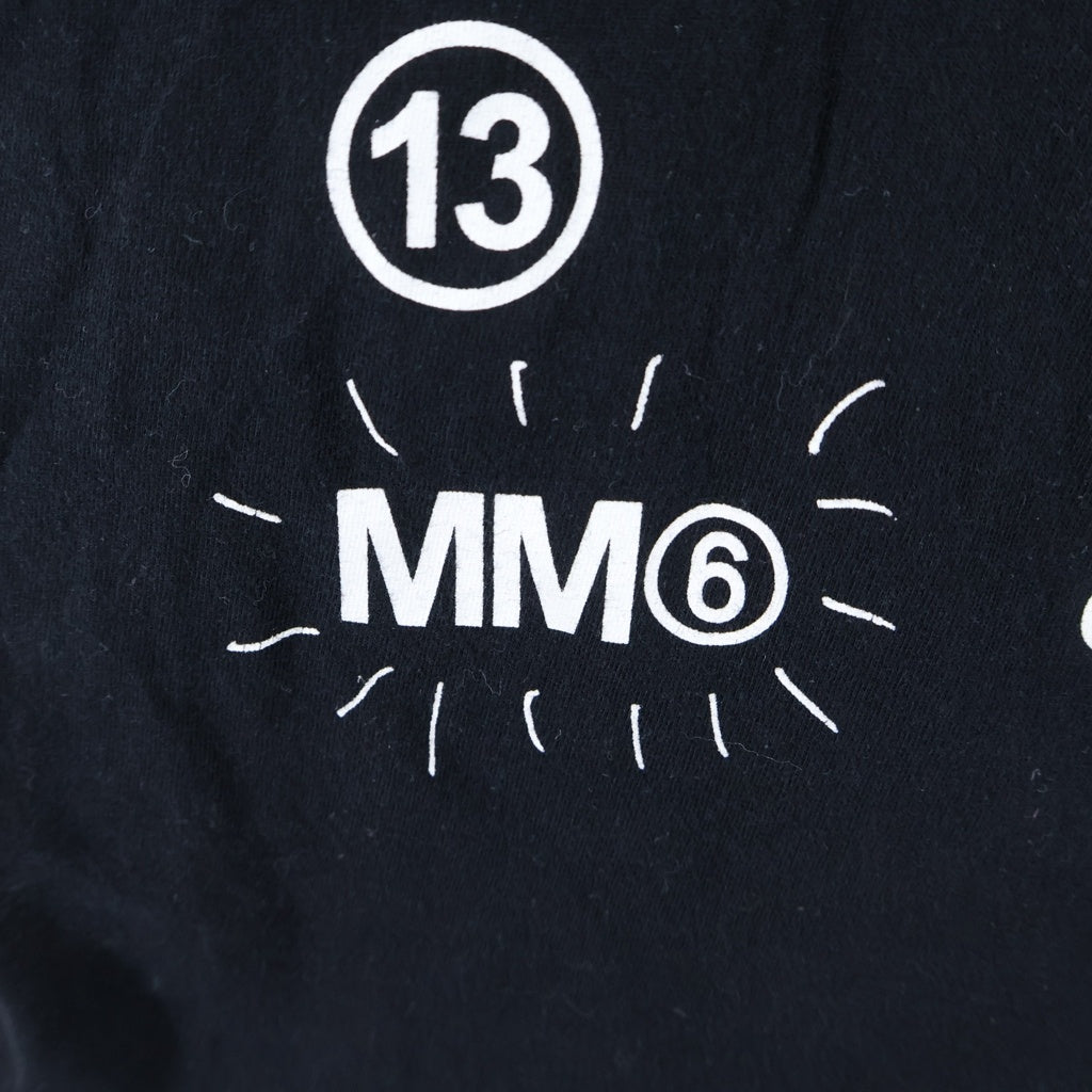 MM6 Maison Margiela(エムエムシックスメゾンマルジェラ) 18SS バックプリント クルーネック 半袖Tシャツ カットソー ブラック S32GC0483 S21058