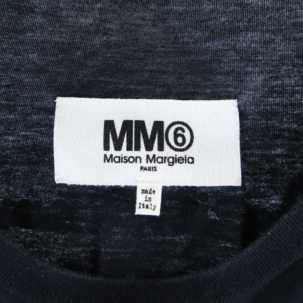 MM6 Maison Margiela(エムエムシックスメゾンマルジェラ) 18SS バックプリント クルーネック 半袖Tシャツ カットソー ブラック S32GC0483 S21058