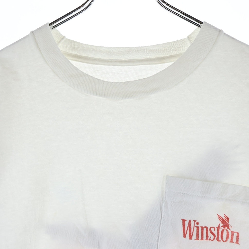 VINTAGE(ヴィンテージ) 90S VINTAGE WINSTON POCKET TEE ヴィンテージ ウィンストン ロゴプリント ポケットTシャツ 半袖クルーネックカットソー ホワイト