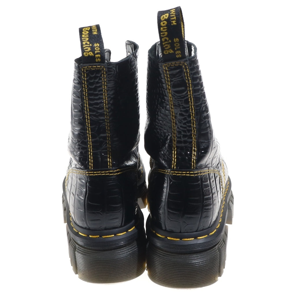 Dr.Martens(ドクターマーチン) ×HEAVEN BY MARC JACOBS AUDRICK 8-EYE HMJ ヘブンバイマークジェイコブス オードリック 8ホール クロコ型押し レザーブーツ レディース ブラック