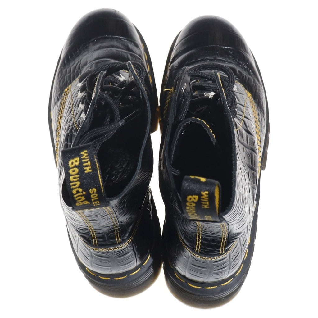 Dr.Martens(ドクターマーチン) ×HEAVEN BY MARC JACOBS AUDRICK 8-EYE HMJ ヘブンバイマークジェイコブス オードリック 8ホール クロコ型押し レザーブーツ レディース ブラック
