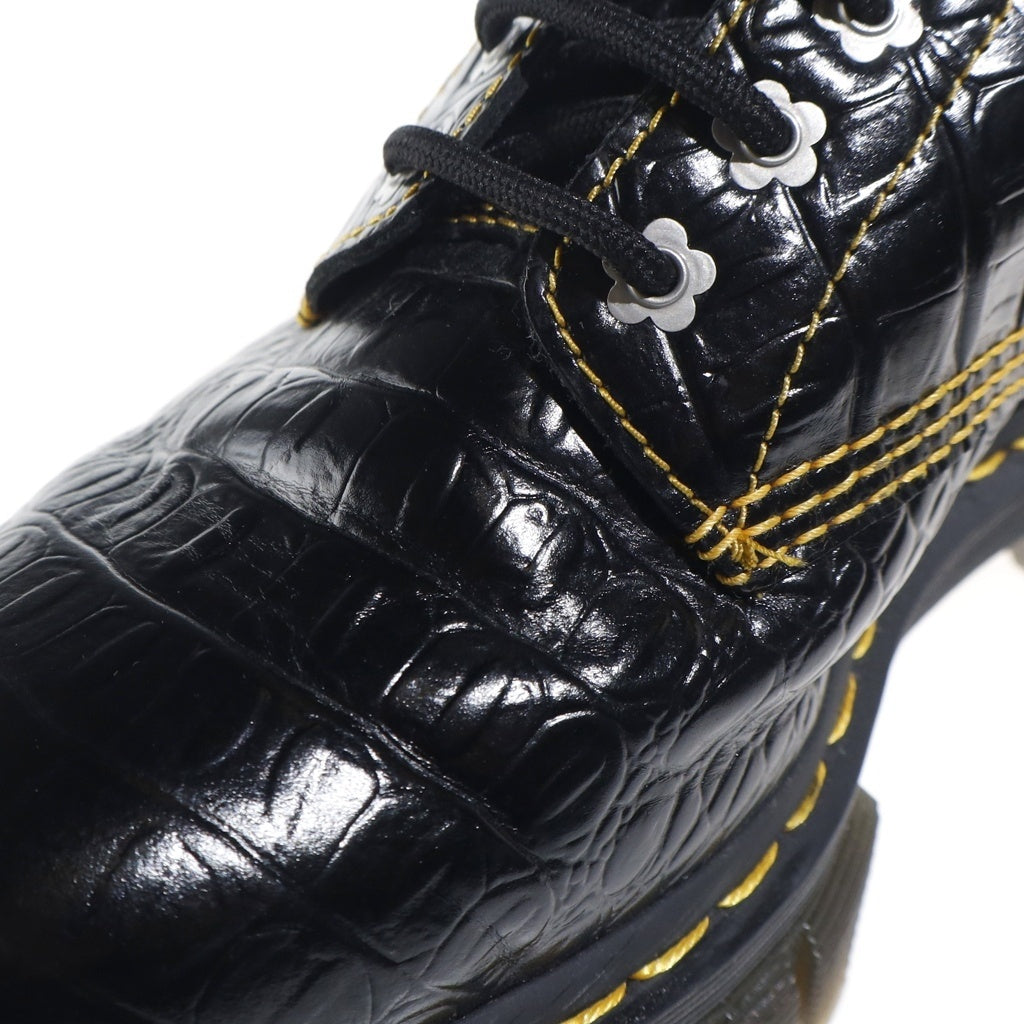 Dr.Martens(ドクターマーチン) ×HEAVEN BY MARC JACOBS AUDRICK 8-EYE HMJ ヘブンバイマークジェイコブス オードリック 8ホール クロコ型押し レザーブーツ レディース ブラック