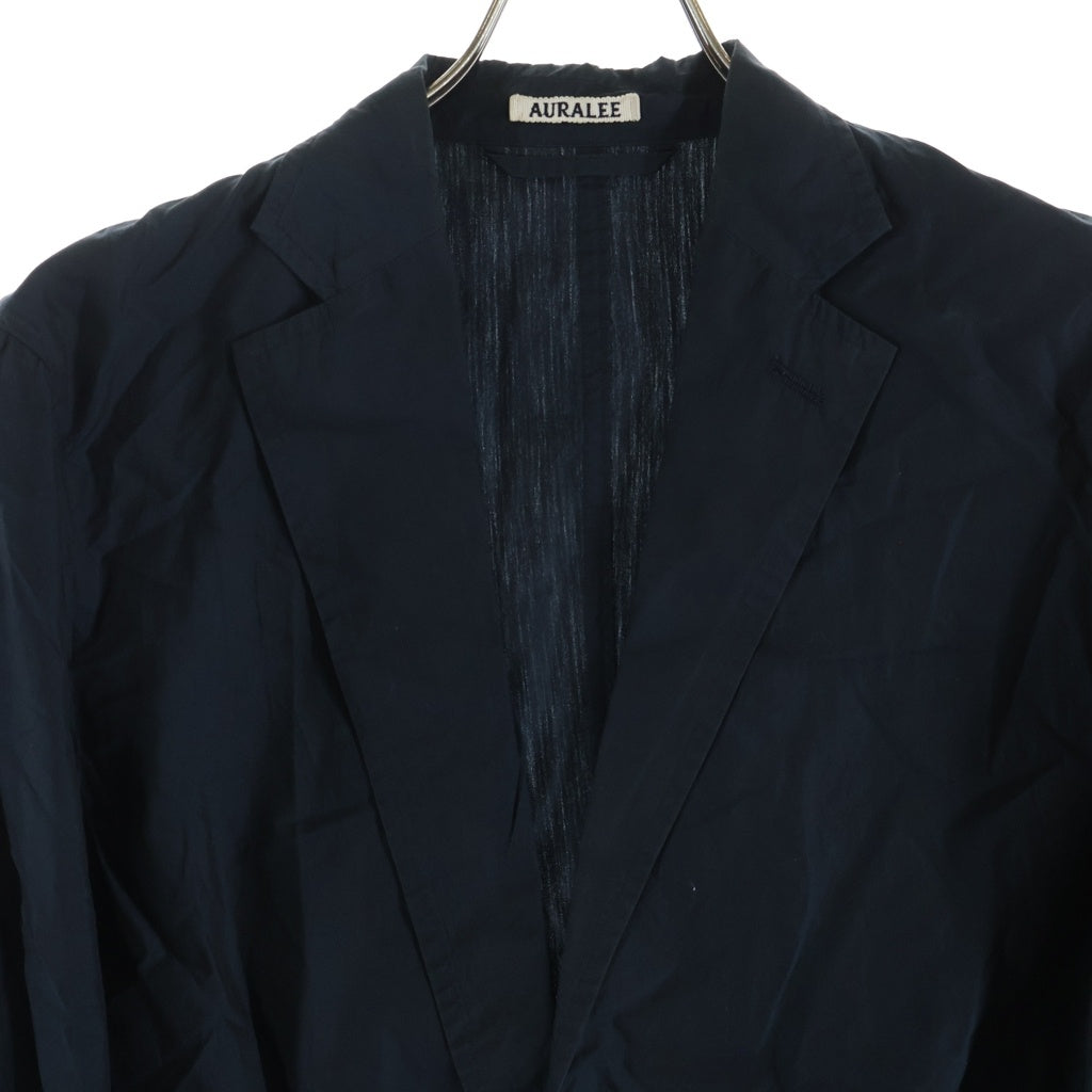 AURALEE(オーラリー) 17SS FINX SILK CHAMBRAY JACKET フィンクスシルク シャンブレー テーラードジャケット ネイビー A7SJ025C