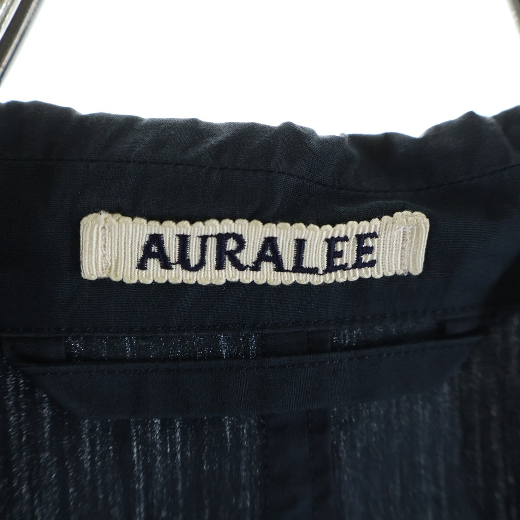 AURALEE(オーラリー) 17SS FINX SILK CHAMBRAY JACKET フィンクスシルク シャンブレー テーラードジャケット ネイビー A7SJ025C