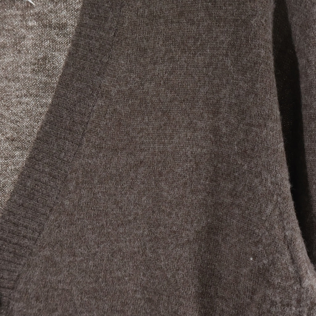Maison Margiela(メゾンマルジェラ) 17AW エルボーパッチ Vネック ニットカーディガン ブラウン S30HA0968