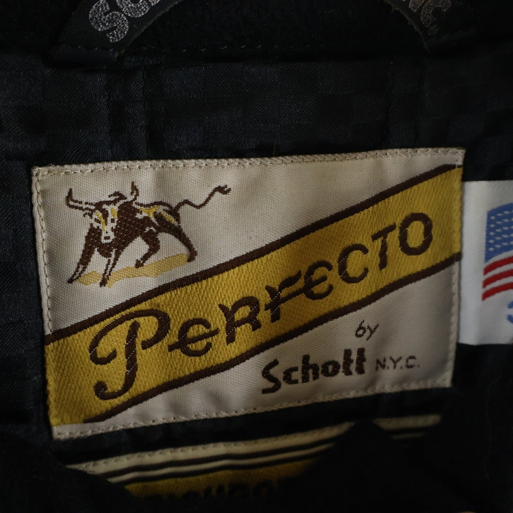 NEIGHBORHOOD(ネイバーフッド) ×SCHOTT ショット ウール シングルライダースジャケット ブラック SHNH-JK-01