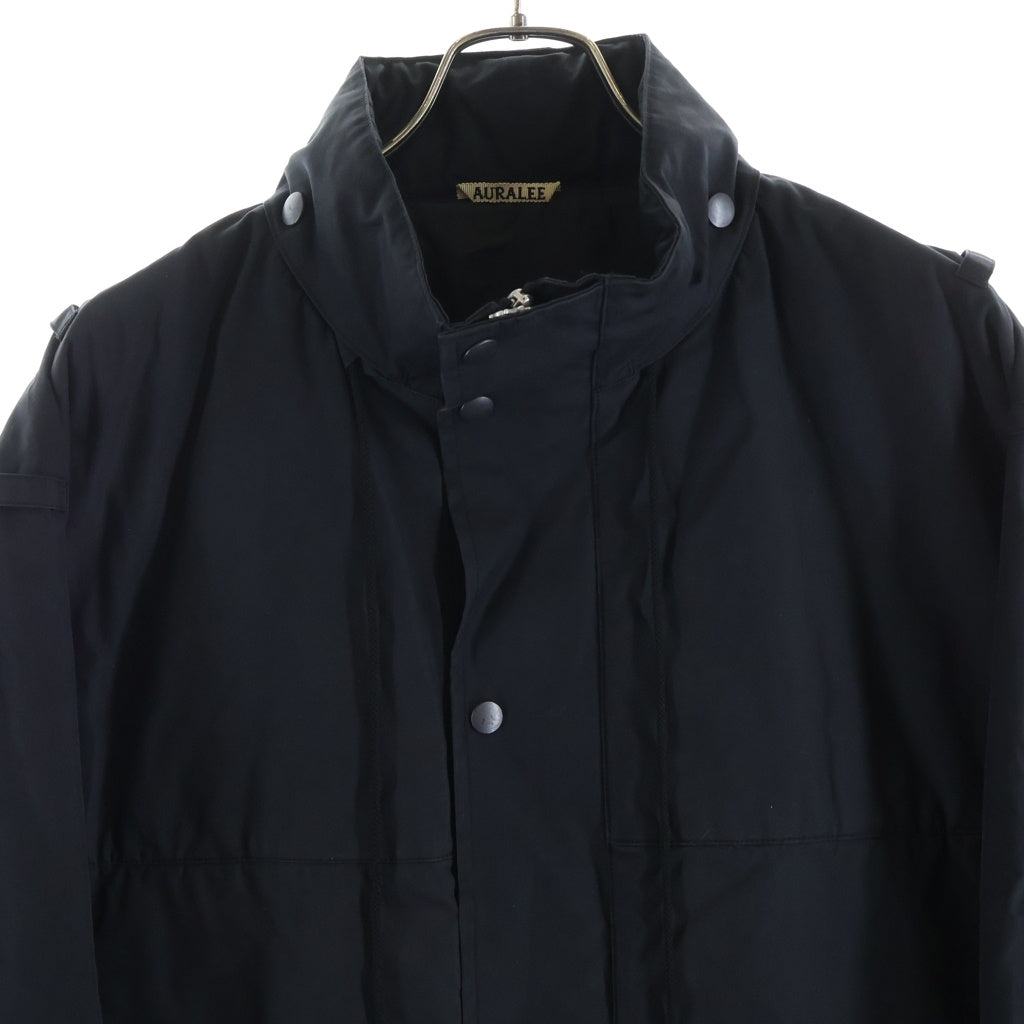 AURALEE(オーラリー) FINX NYLON OX BATTING HOODED COAT フィンクスナイロン オックス バッティングフーデッドコート ブラック A8AC01NO