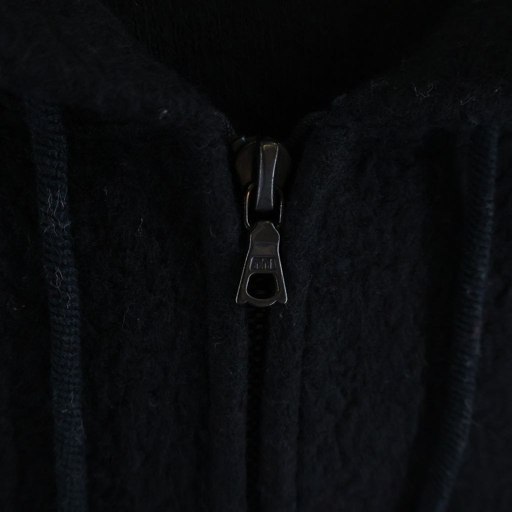 COMOLI(コモリ) 21AW ウール ジップアップパーカー フーディー ブラック L03-05004