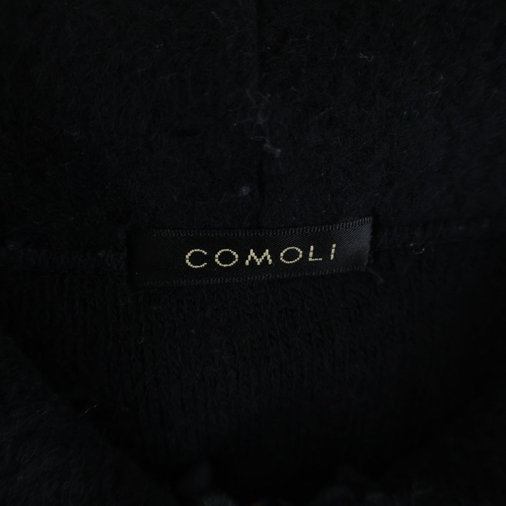 COMOLI(コモリ) 21AW ウール ジップアップパーカー フーディー ブラック L03-05004