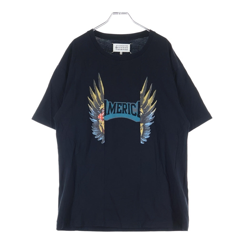 Maison Margiela(メゾンマルジェラ) 17AW ドッキング クルーネック半袖Tシャツ カットソー ブラック S50GC0478
