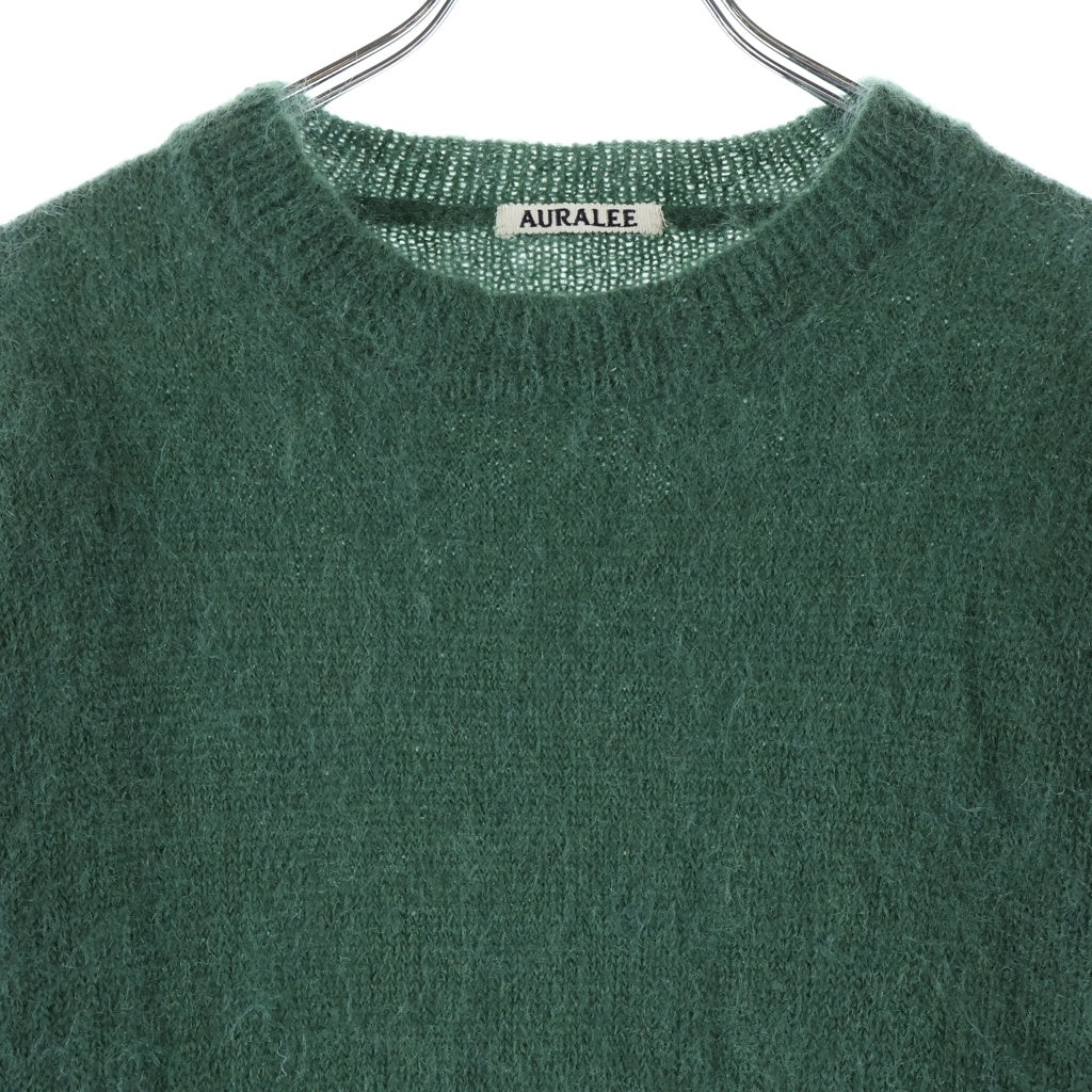 AURALEE(オーラリー) SUPER KID MOHAIR KNIT P/O スーパーキッド モヘアニット セーター グリーン A7AP01KM