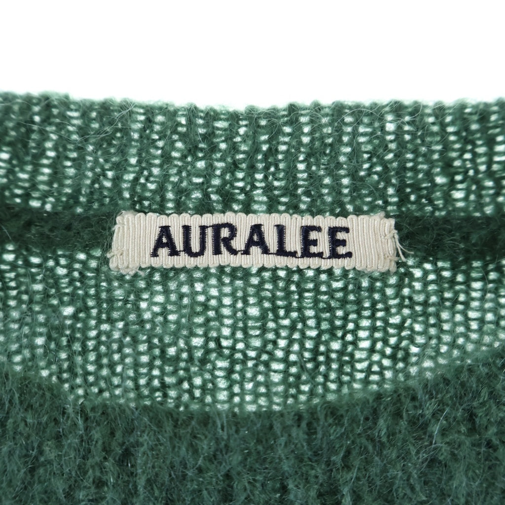 AURALEE(オーラリー) SUPER KID MOHAIR KNIT P/O スーパーキッド モヘアニット セーター グリーン A7AP01KM