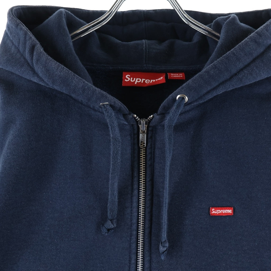 SUPREME(シュプリーム) Small Box Zip Up Hooded Sweatshirt スモールボックスロゴ ジップアップフーディ スウェットパーカー ネイビー