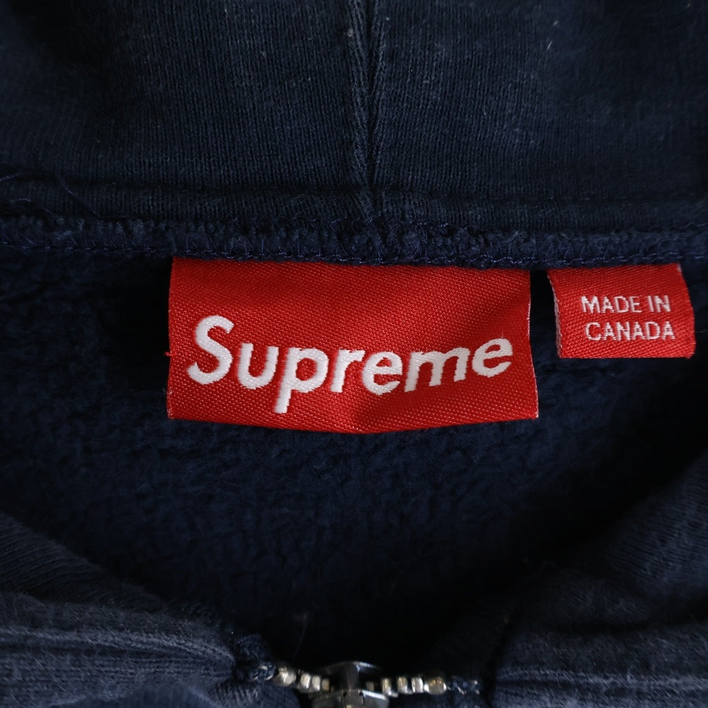 SUPREME(シュプリーム) Small Box Zip Up Hooded Sweatshirt スモールボックスロゴ ジップアップフーディ スウェットパーカー ネイビー