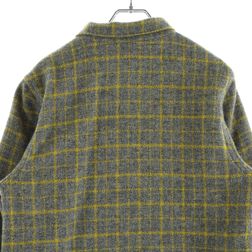 JUNYA WATANABE COMME des GARCONS(ジュンヤワタナベ コムデギャルソン) 02AW AD2002 Harris Tweed ハリスツイード チェック ウールジャケット グレー/イエロー WG-J021