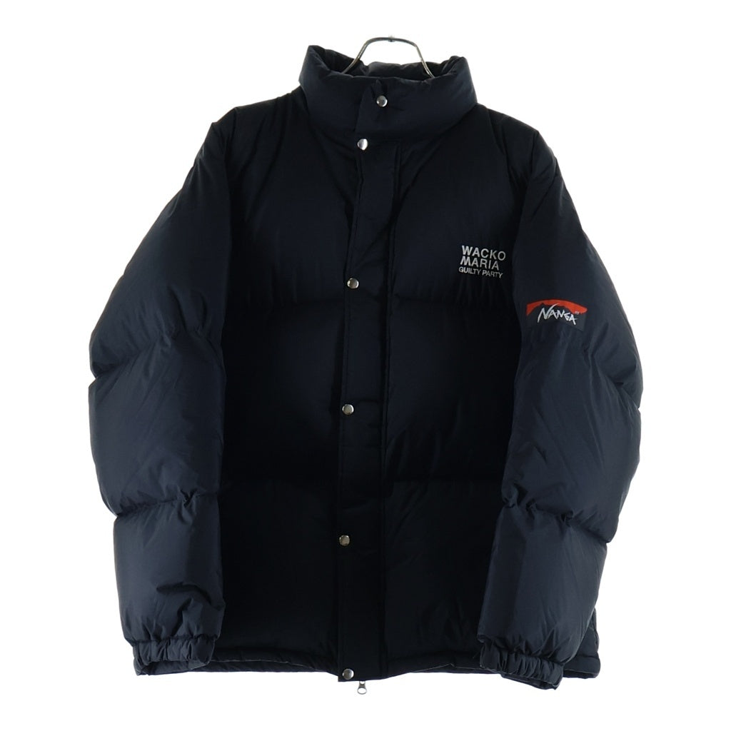 WACKO MARIA(ワコマリア) 23AW ×NANGA DOWN JACKET ナンガ ロゴ刺繍 ダウンジャケット ブラック 23FW-WMO-NA04