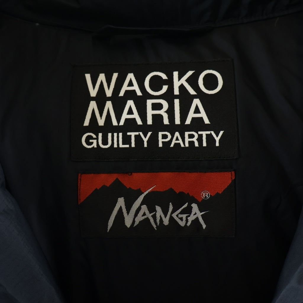 WACKO MARIA(ワコマリア) 23AW ×NANGA DOWN JACKET ナンガ ロゴ刺繍 ダウンジャケット ブラック 23FW-WMO-NA04