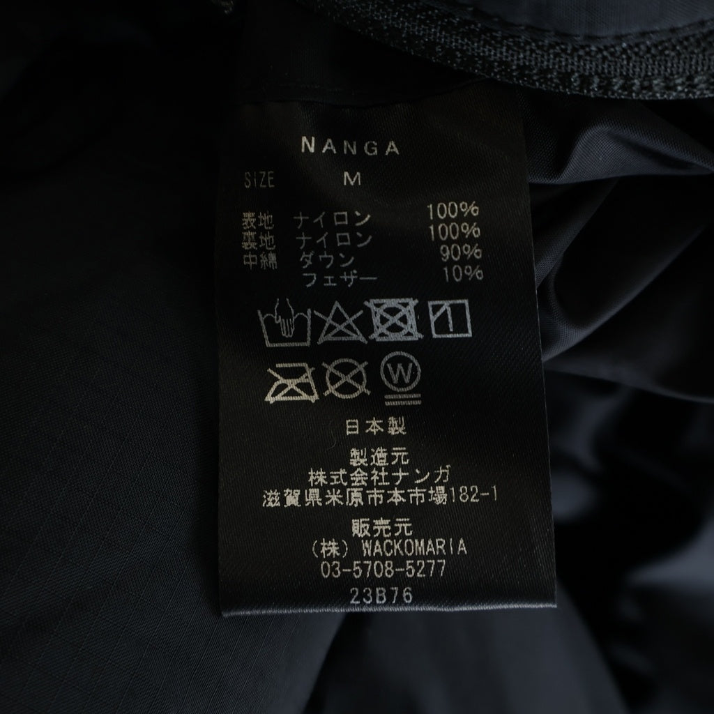 WACKO MARIA(ワコマリア) 23AW ×NANGA DOWN JACKET ナンガ ロゴ刺繍 ダウンジャケット ブラック 23FW-WMO-NA04