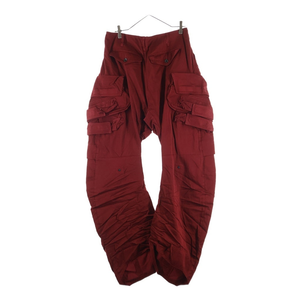 JULIUS(ユリウス) EDGE SEAM GASMASK CARGO PANTS エッジシーム ガスマスク カーゴパンツ レッド B37PAM12