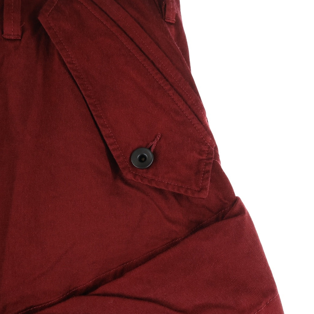 JULIUS(ユリウス) EDGE SEAM GASMASK CARGO PANTS エッジシーム ガスマスク カーゴパンツ レッド B37PAM12