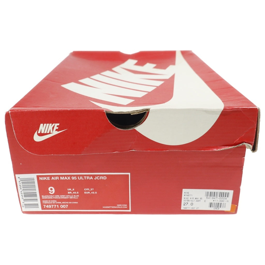 NIKE(ナイキ) AIR MAX 95 ULTRA JACQUARD エアマックス ウルトラ ジャガード ローカットスニーカー グリーン/ブラック US9/27cm 749771-007