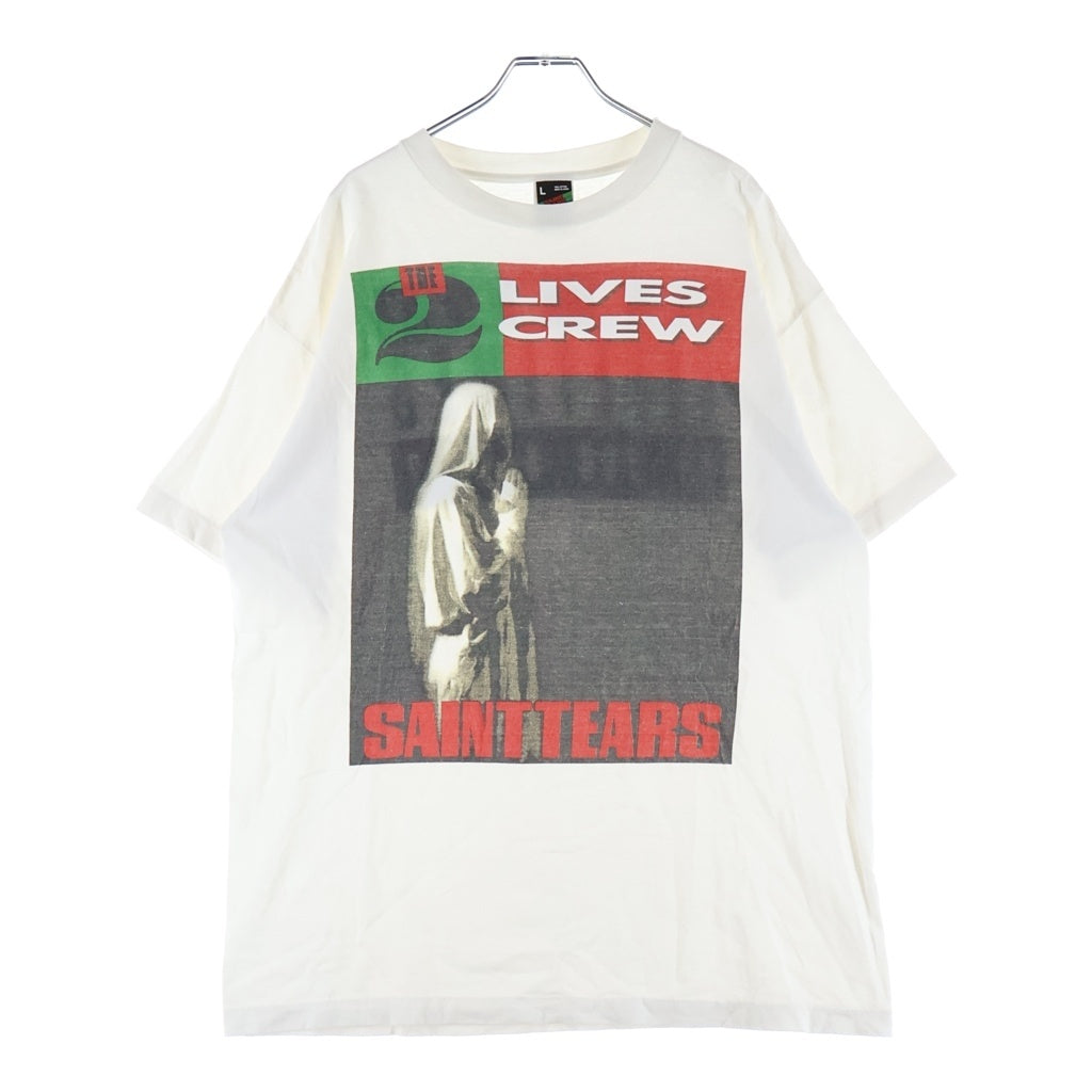 SAINT MICHAEL(セントマイケル) 24SS ×DENIM TEARS SS TEE/LIVES CREW デニムティアーズ ライブスクルー クルーネック 半袖Tシャツ カットソー ホワイト SY-YS8-0000-C01