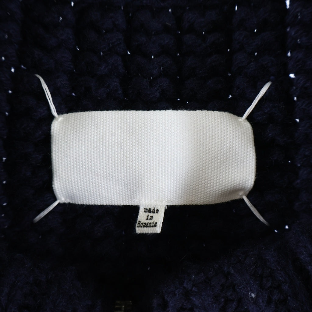 Maison Margiela(メゾンマルジェラ) 23AW ローゲージ ウール ジップ ニット カーディガン ネイビーS67HP0013 S18346 S67HP0013