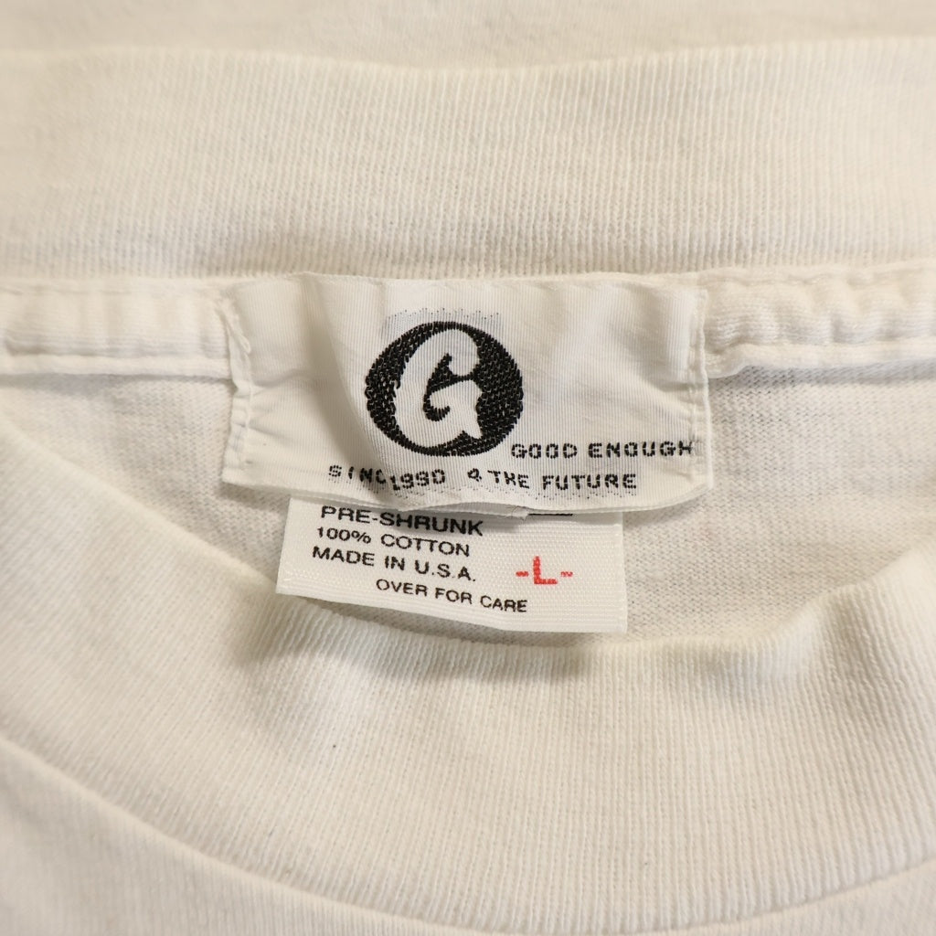 GOODENOUGH(グッドイナフ) 90S 初期 ARCHIVE ANVILタグ 両面プリント クルーネック半袖Tシャツ カットソー ホワイト