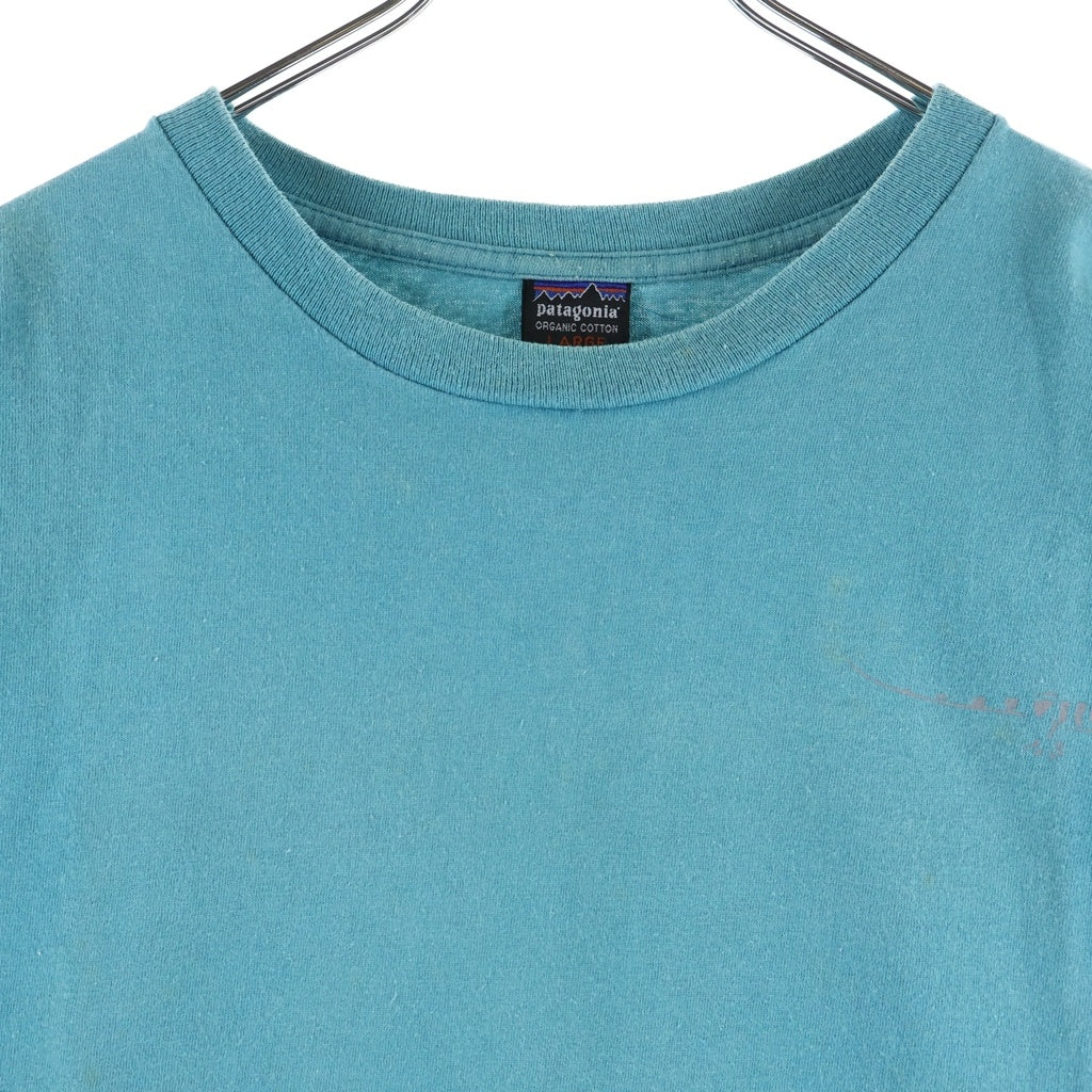 PATAGONIA(パタゴニア) 90S VINTAGE CHACO USA製 ヴィンテージ チャコ クルーネック半袖Tシャツ カットソー ライトブルー