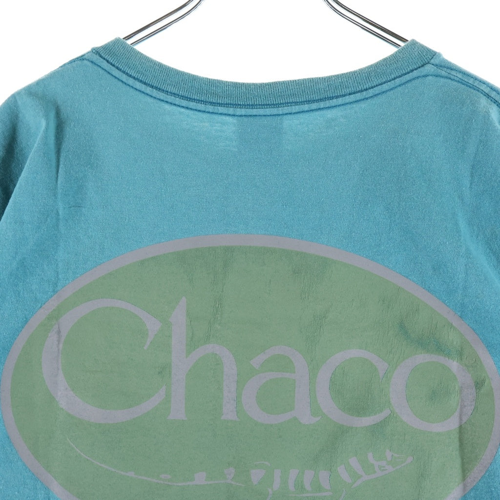 PATAGONIA(パタゴニア) 90S VINTAGE CHACO USA製 ヴィンテージ チャコ クルーネック半袖Tシャツ カットソー ライトブルー