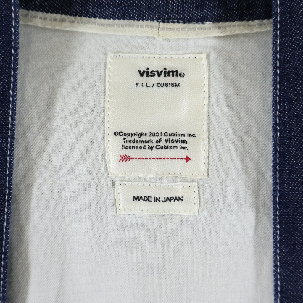 VISVIM(ヴィスヴィム) 19SS SS LHAMO SHIRTONE WASH セルビッチデニム ラモシャツ 羽織 インディゴ 0119105007004