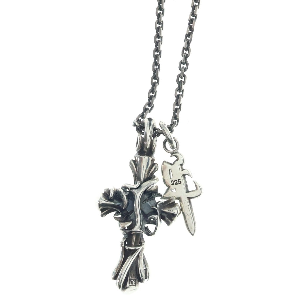 Personal Jesus(パーソナルジーザス) PJ DAGGER THORN CROSS DOUBLE CHARM PENDANT ダガー ソーンクロス ダブルチャームペンダント ネックレス シルバー