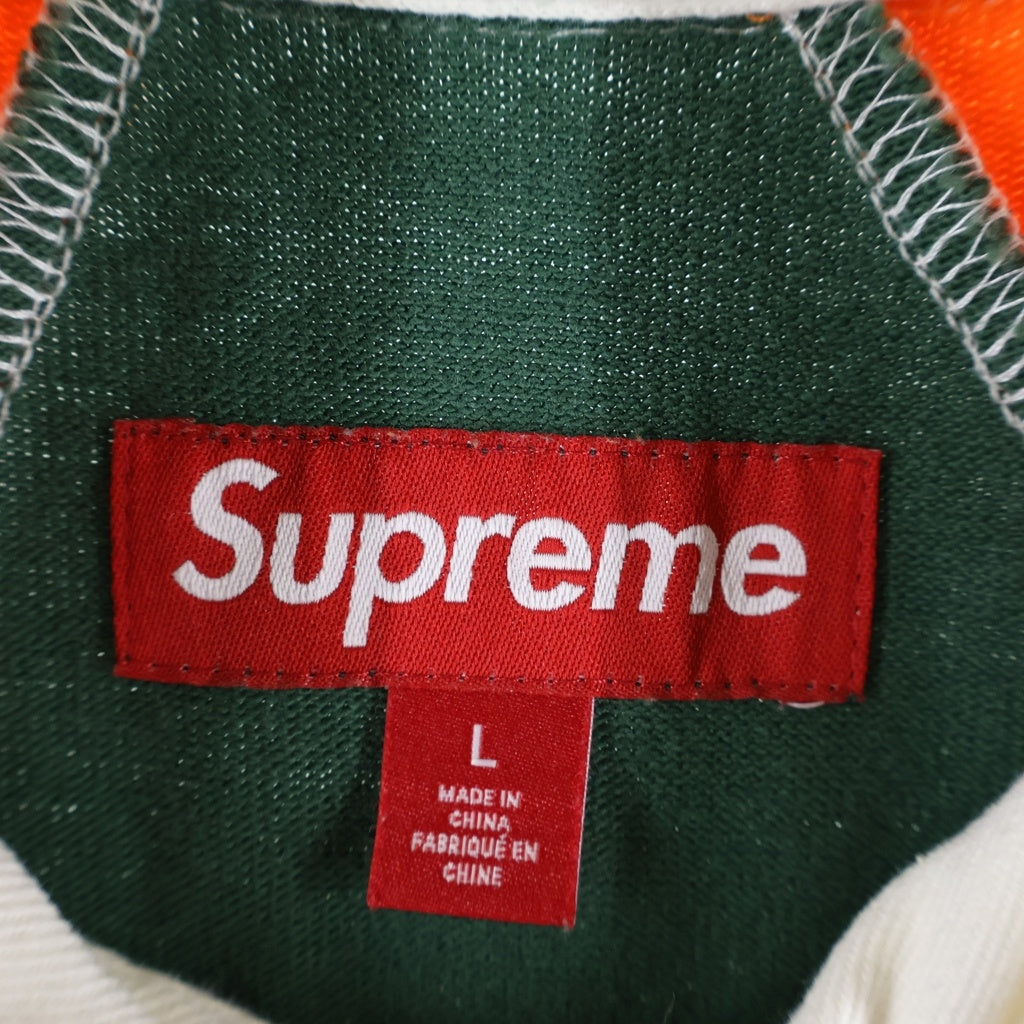 SUPREME(シュプリーム) 24SS S/S Rugby Multi ロゴプリント 半袖ラグビーシャツ マルチカラー