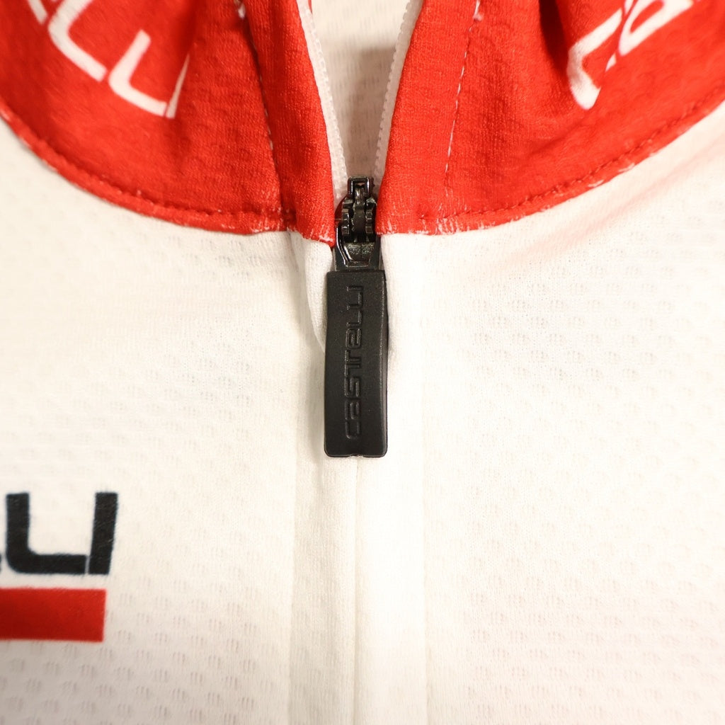 SUPREME(シュプリーム) 19SS ×CASTELLI Cycling Jersey ロゴプリント サイクリング 半袖ジャージ ホワイト/レッド