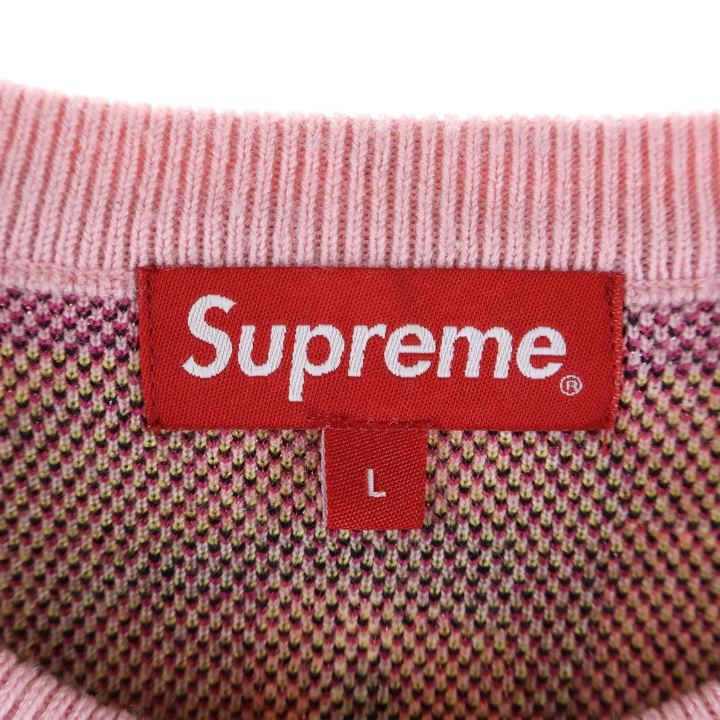 SUPREME(シュプリーム) 22SS Credit Cards Sweater クレジットカードモチーフ プルオーバークルーネックニットセーター マルチカラー