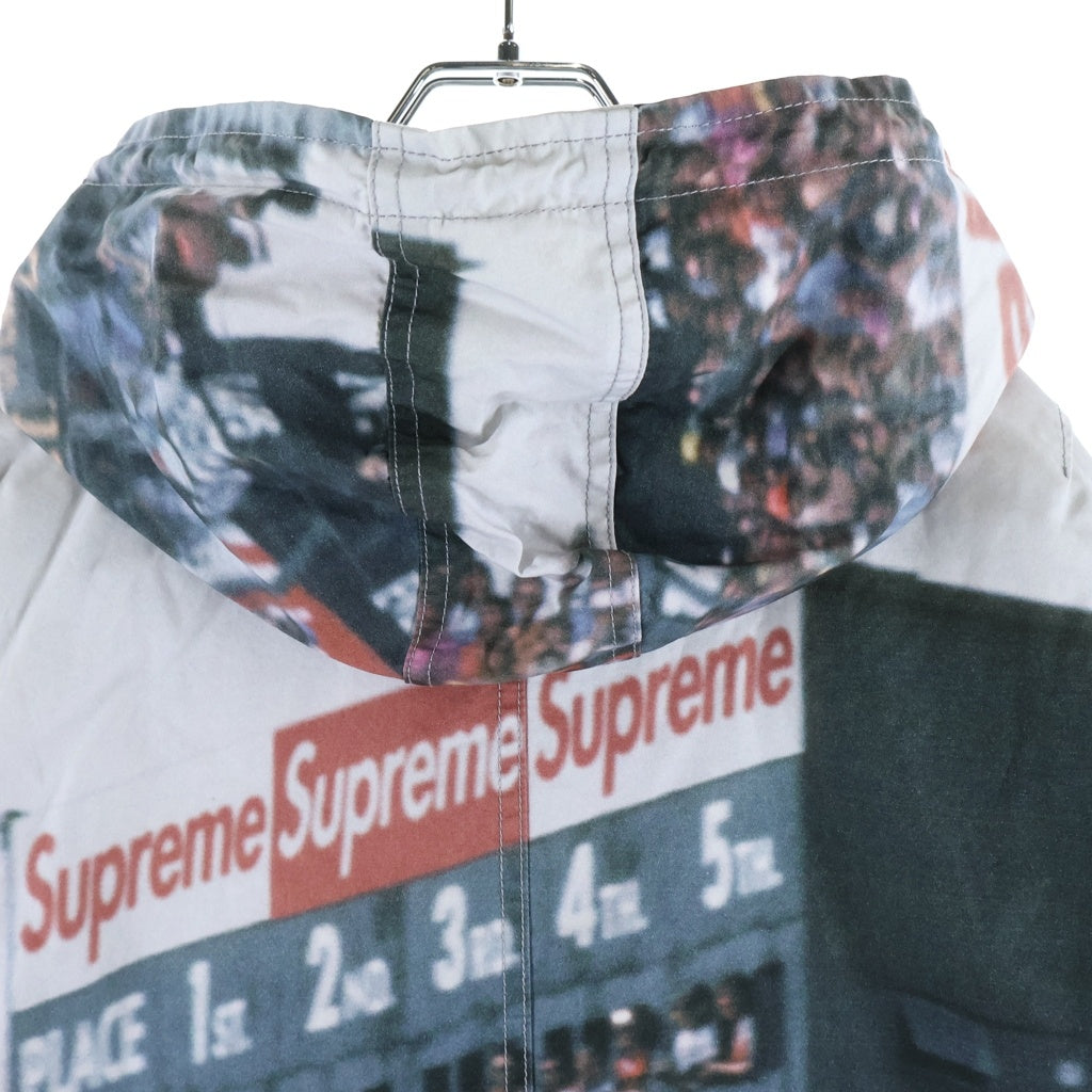 SUPREME(シュプリーム) 19SS Grand Prix Parka グランプリ 総柄 ジップアップフーデッドパーカー グレー