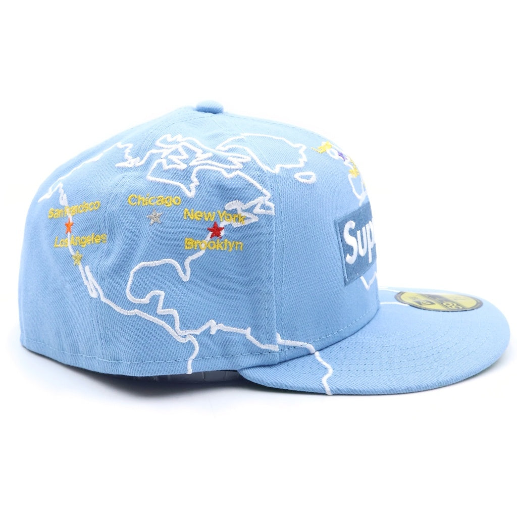 SUPREME(シュプリーム) 23AW Worldwide Box Logo New Era ワールドワイド ボックスロゴ ニューエラ ベースボールキャップ ブルー