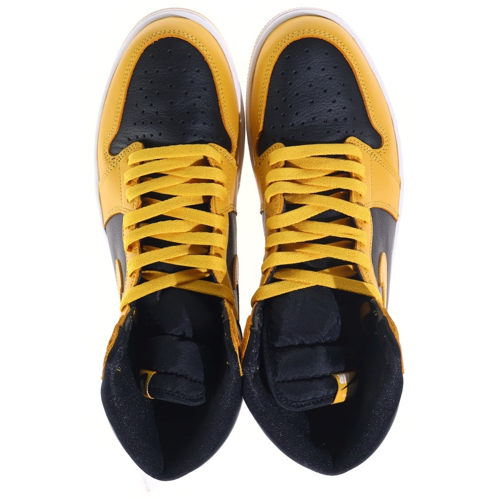NIKE(ナイキ) AIR JORDAN 1 HIGH OG POLLEN エアジョーダン1 パラン ハイカットスニーカー イエロー/ブラック US10.5/28.5cm 555088-701