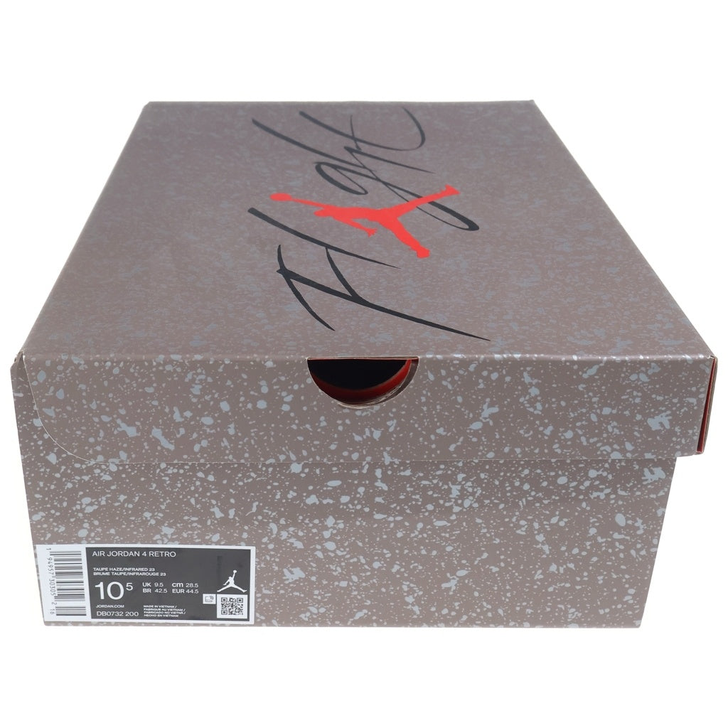 NIKE(ナイキ) AIR JORDAN 4 TAUPE HAZE エアジョーダン4 トープヘイズ ミッドカットスニーカー ブラウン US10.5/28.5cm DB0732-200
