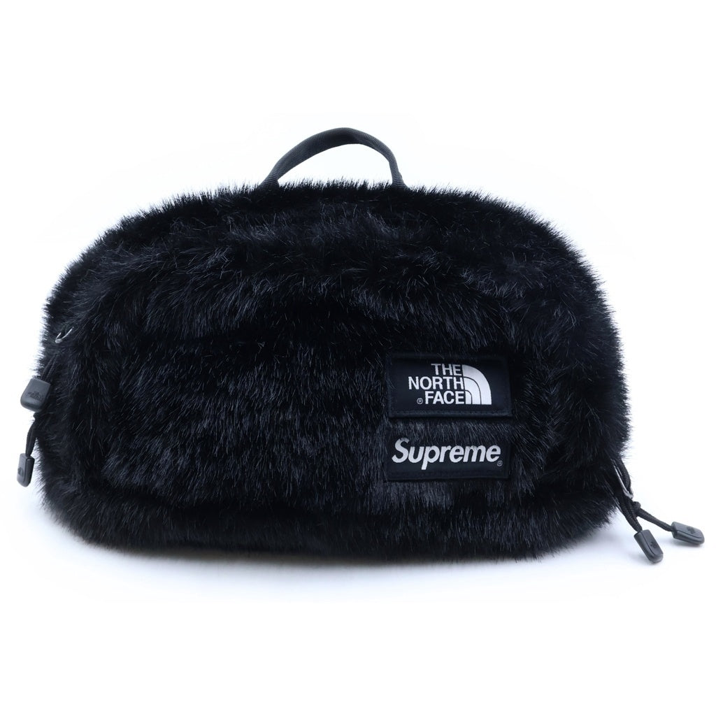 SUPREME(シュプリーム) 20AW ×THE NORTH FACE Faux Fur Waist Bag ザノースフェイス フェイクファー ウエスト ショルダーバッグ ブラック NF0A5G87