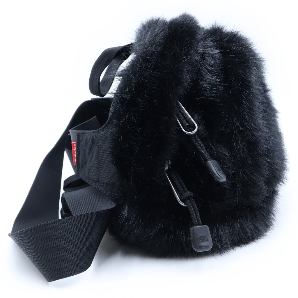SUPREME(シュプリーム) 20AW ×THE NORTH FACE Faux Fur Waist Bag ザノースフェイス フェイクファー ウエスト ショルダーバッグ ブラック NF0A5G87