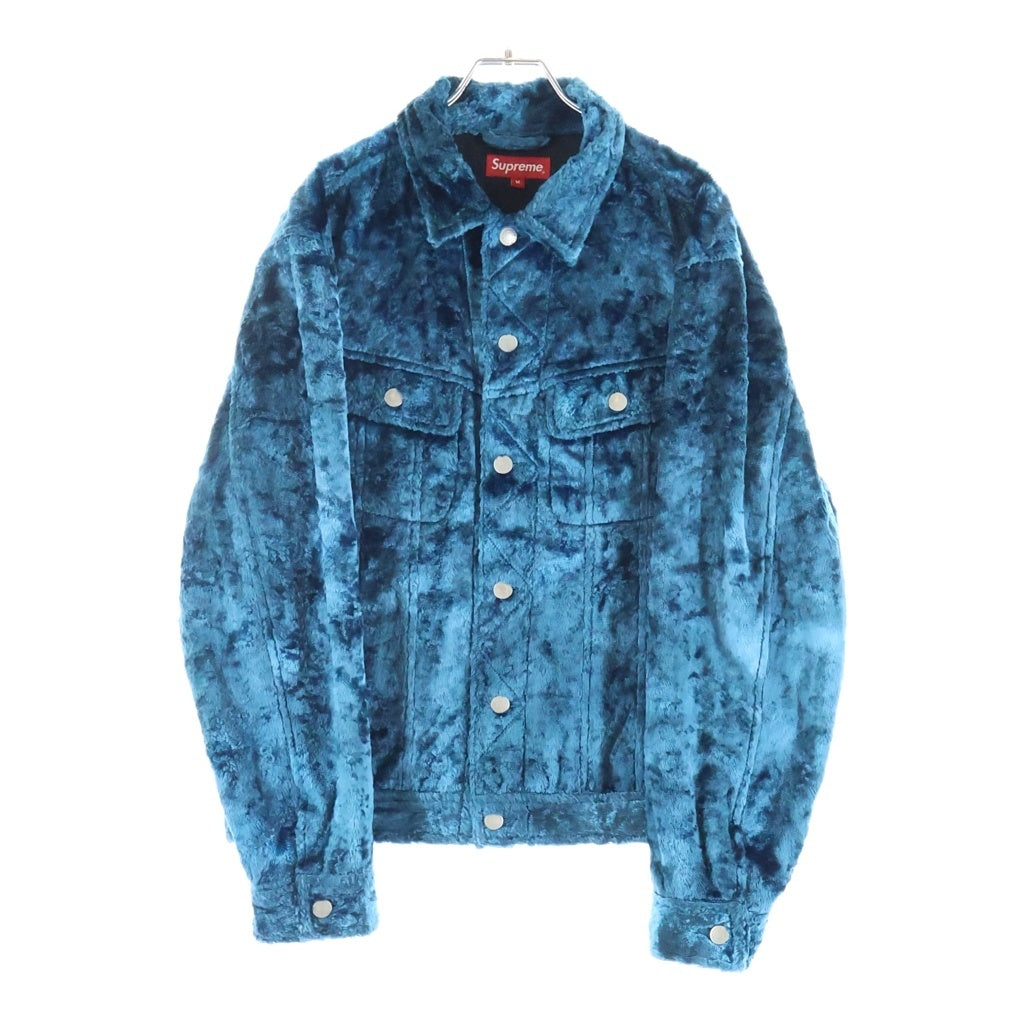 SUPREME(シュプリーム) 19SS Fuzzy pile Trucker Jacket ファジー パイル トラッカージャケット ブルー