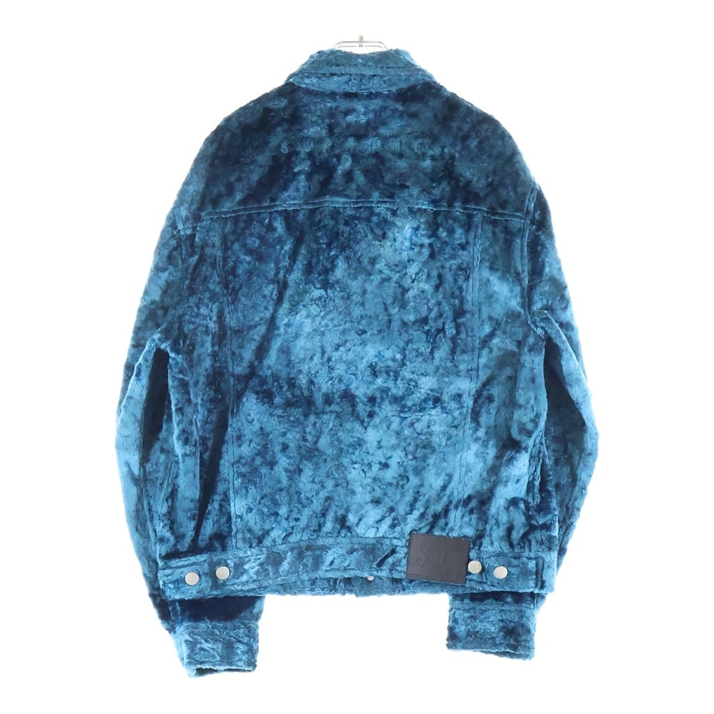SUPREME(シュプリーム) 19SS Fuzzy pile Trucker Jacket ファジー パイル トラッカージャケット ブルー