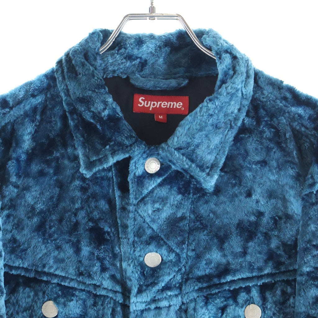 SUPREME(シュプリーム) 19SS Fuzzy pile Trucker Jacket ファジー パイル トラッカージャケット ブルー