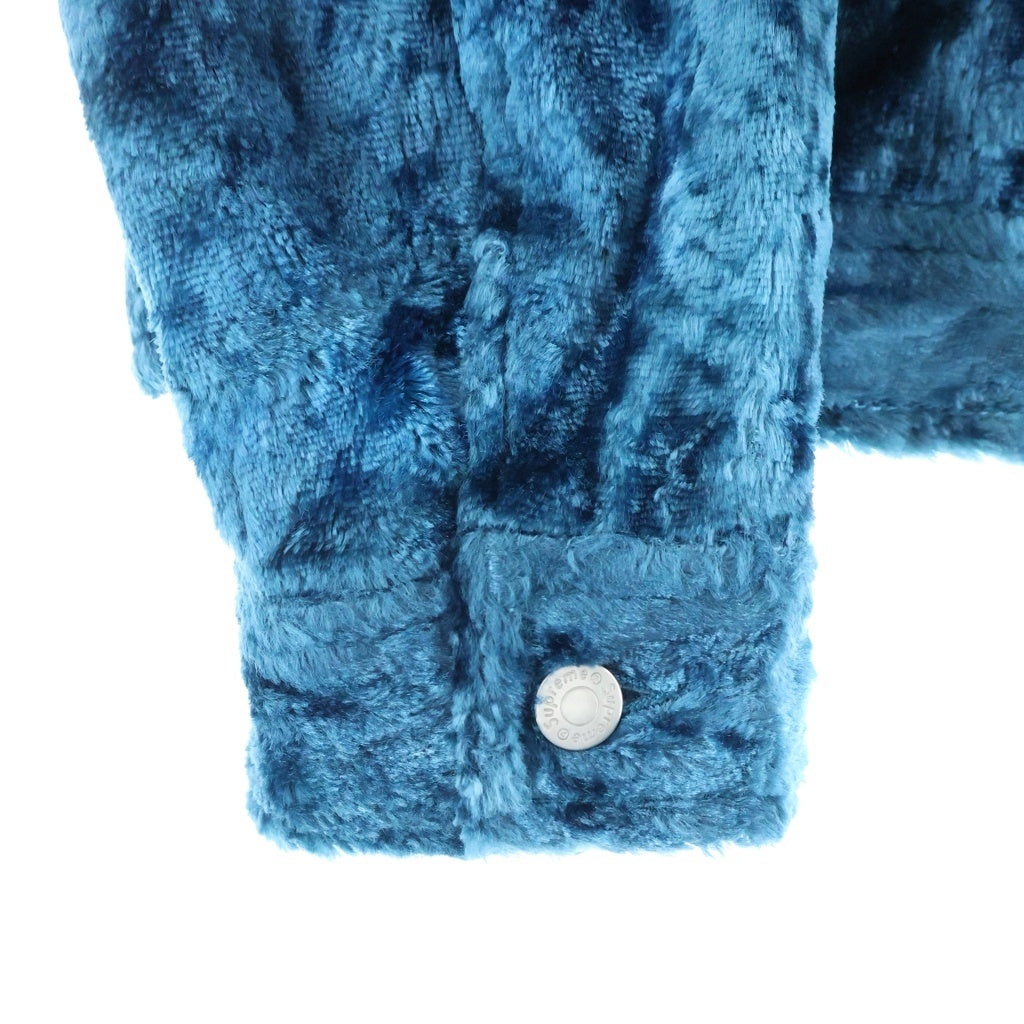 SUPREME(シュプリーム) 19SS Fuzzy pile Trucker Jacket ファジー パイル トラッカージャケット ブルー