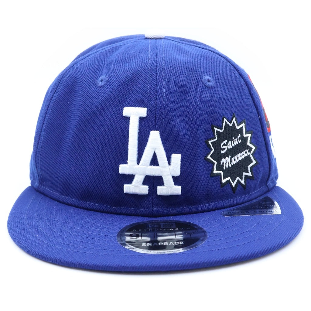 SAINT MICHAEL(セントマイケル) 25SS ×MLB ×NEWERA NE_CAP/DODGERS ニューエラ ドジャース 6パネルキャップ 帽子 ブルー SM-HR8-0000-C46
